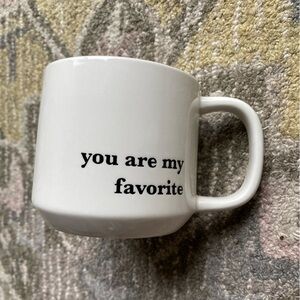 Threshold You are My Favorite Ceramic Coffee Cup with Black Words Embossed